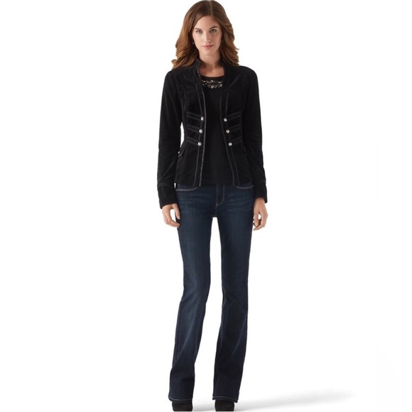 White House Black Market Black Velvet Jacket - Picture 6 of 7